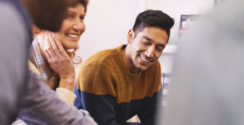 Man at group therapy session