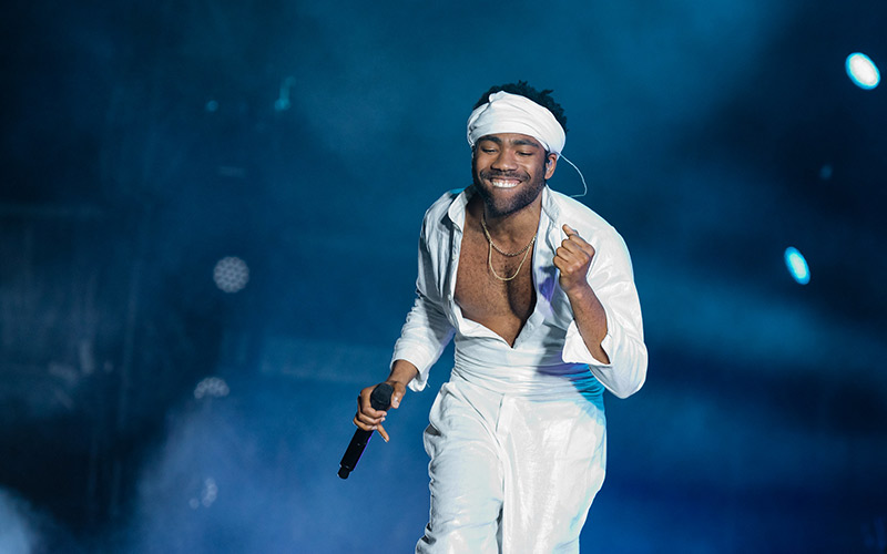 Childish Gambino performing on stage